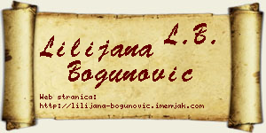 Lilijana Bogunović vizit kartica